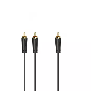 Garso kabelis Hama 00205097 5 m RCA 2 x RCA kištukas auksuotas juodas