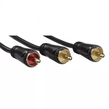 Garso kabelis Hama 00205097 5 m RCA 2 x RCA kištukas auksuotas juodas