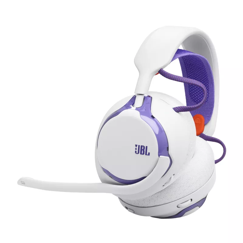 Ausinės JBL Quantum 650 — belaidės Bluetooth, USB-C, aplink ausis, galvos juostos, baltos, 20–20000 Hz