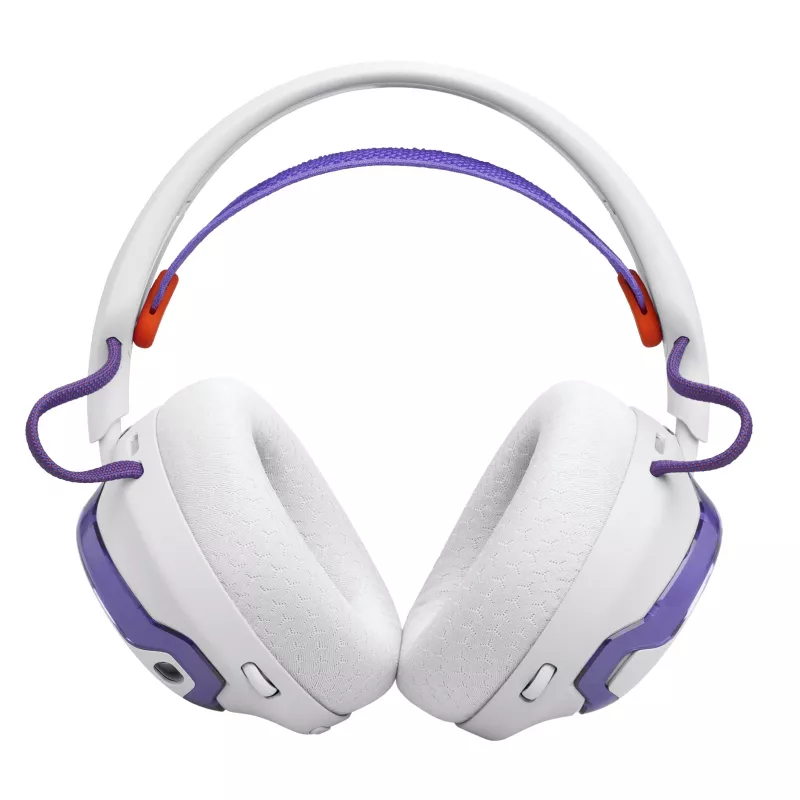 Ausinės JBL Quantum 650 — belaidės Bluetooth, USB-C, aplink ausis, galvos juostos, baltos, 20–20000 Hz
