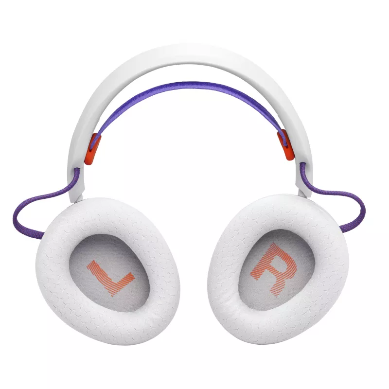 Ausinės JBL Quantum 650 — belaidės Bluetooth, USB-C, aplink ausis, galvos juostos, baltos, 20–20000 Hz