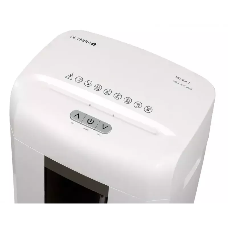 Popieriaus smulkintuvas Olympia MC 408.2, mikro pjovimas, 22 cm, baltas