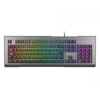 GENESIS Rhod 500 RGB klaviatūra, skirta žaidimams, USB, QWERTY, portugalų kalba, juoda, sidabrinė