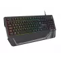 Žaidimų klaviatūra GENESIS Rhod 350 RGB — Viso dydžio 104 klavišų USB QWERTY ispaniška, juoda, RGB apšvietimas, riešo atrama