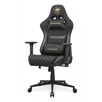 Universali žaidimų kėdė COUGAR Gaming Armor One V2 Gold F, apmušalu paminkštinta sėdynė, juoda / auksinė