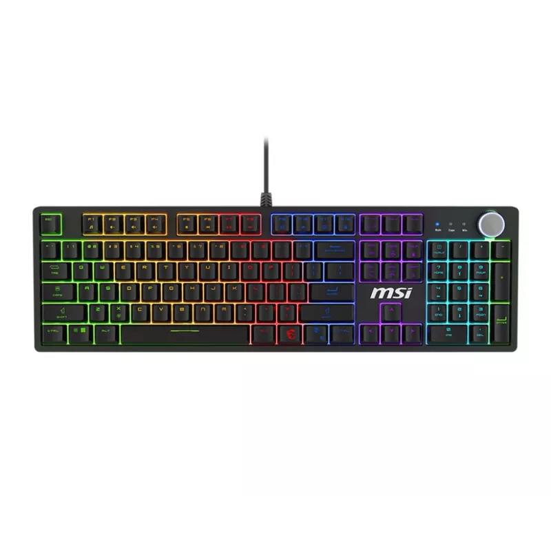 MSI FORGE GK320 RED klaviatūra Žaidimams USB QWERTY Angliška (JAV) Juoda