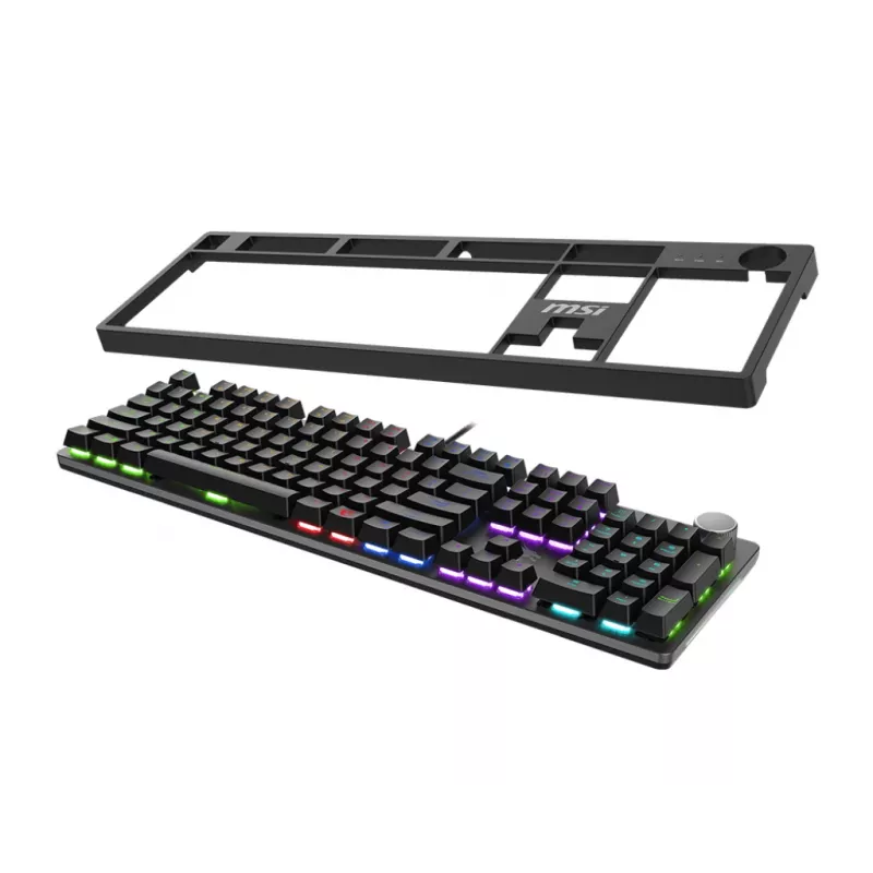 MSI FORGE GK320 RED klaviatūra Žaidimams USB QWERTY Angliška (JAV) Juoda