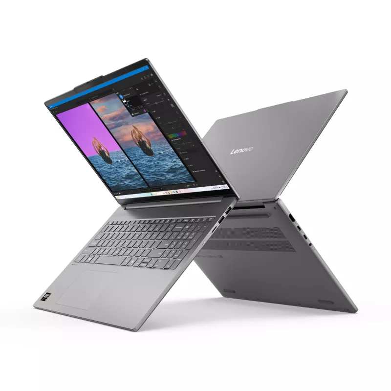 Lenovo IdeaPad plonas 5 16AKP10 Copilot+ PC AMD Ryzen™ AI 5 330 Nešiojamasis kompiuteris 40,6 cm (16 colių) WUXGA 16 GB DDR5-SDRAM 1 TB SSD Wi-Fi 7 (802.11be) Windows 11 Home Vokiška pilka