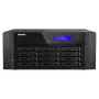 NAS bokštinis QNAP TS-h1290FX — EPYC 7302P 3.0 GHz, 128 GB DDR4, 12 lizdų, QuTS hero, juoda