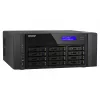 NAS bokštinis QNAP TS-h1290FX — EPYC 7302P 3.0 GHz, 128 GB DDR4, 12 lizdų, QuTS hero, juoda