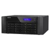 NAS bokštinis QNAP TS-h1290FX — EPYC 7302P 3.0 GHz, 128 GB DDR4, 12 lizdų, QuTS hero, juoda