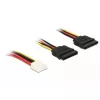 kabelis DeLOCK 0.3m Floppy 4p/2x SATA 15p