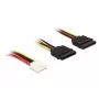 kabelis DeLOCK 0.3m Floppy 4p/2x SATA 15p