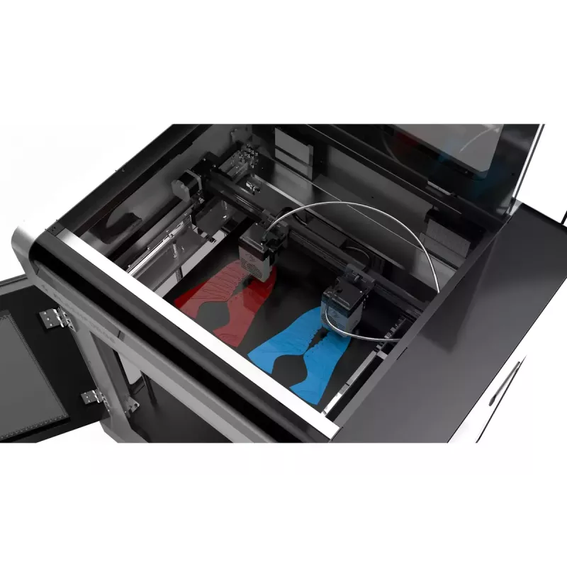 3D spausdintuvas Flashforge Creator 4A — spausdinimo tūris 400×350×500 mm, 1,75 mm siūlas, maks. platformos temperatūra 120 °C, Wi‑Fi