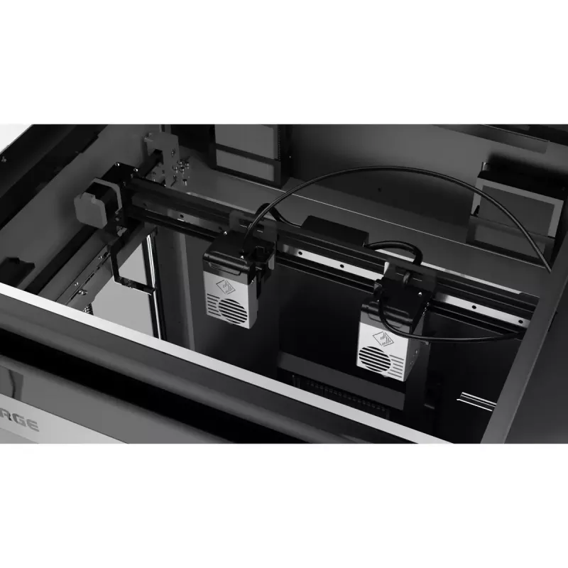 3D spausdintuvas Flashforge Creator 4A — spausdinimo tūris 400×350×500 mm, 1,75 mm siūlas, maks. platformos temperatūra 120 °C, Wi‑Fi