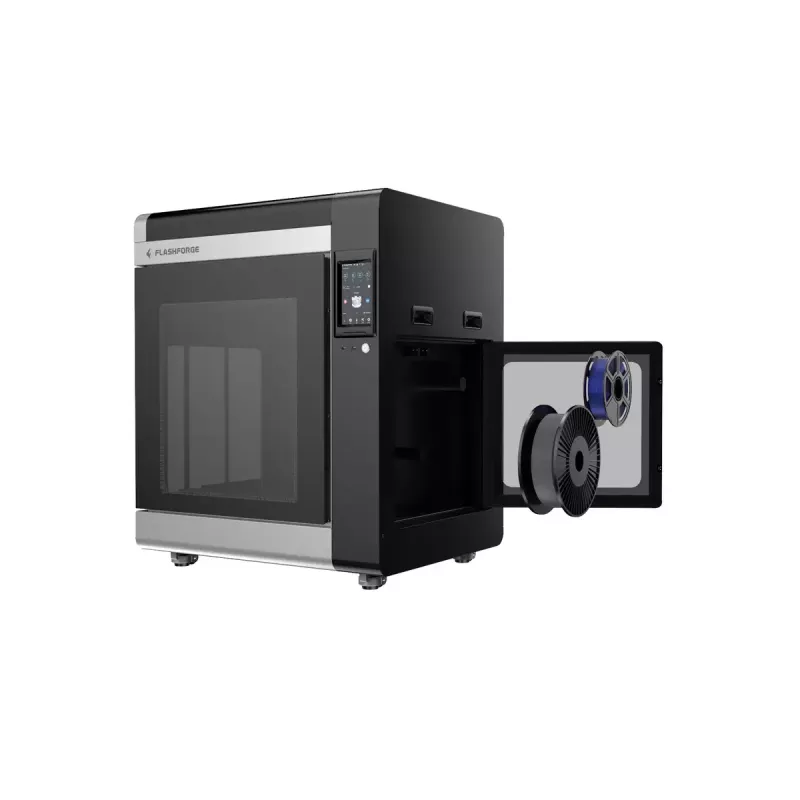 3D spausdintuvas Flashforge Creator 4A — spausdinimo tūris 400×350×500 mm, 1,75 mm siūlas, maks. platformos temperatūra 120 °C, Wi‑Fi