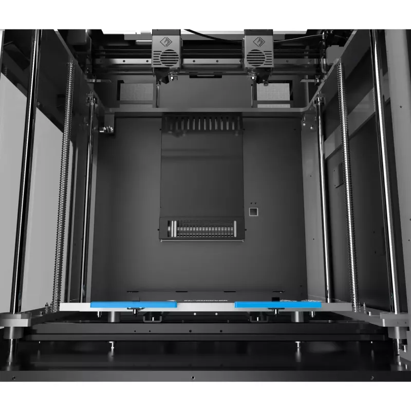 3D spausdintuvas Flashforge Creator 4A — spausdinimo tūris 400×350×500 mm, 1,75 mm siūlas, maks. platformos temperatūra 120 °C, Wi‑Fi