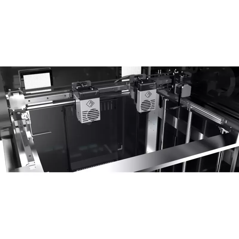 3D spausdintuvas Flashforge Creator 4A — spausdinimo tūris 400×350×500 mm, 1,75 mm siūlas, maks. platformos temperatūra 120 °C, Wi‑Fi