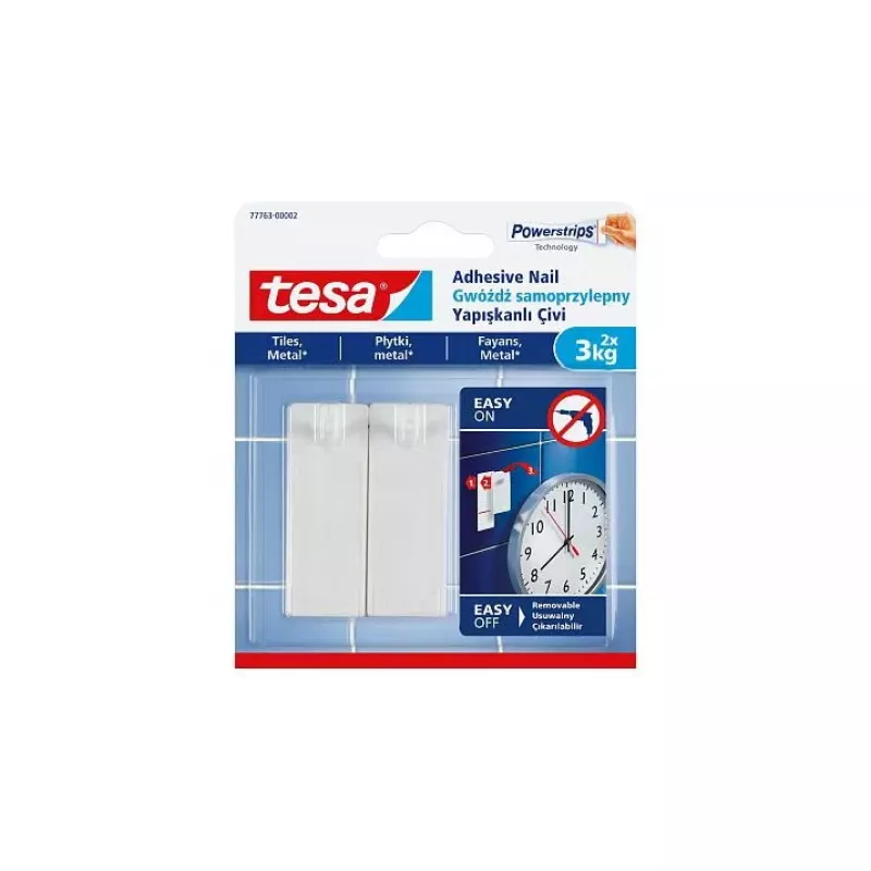 Universalus kabliukas TESA 77763 patalpose baltas 2 vnt.