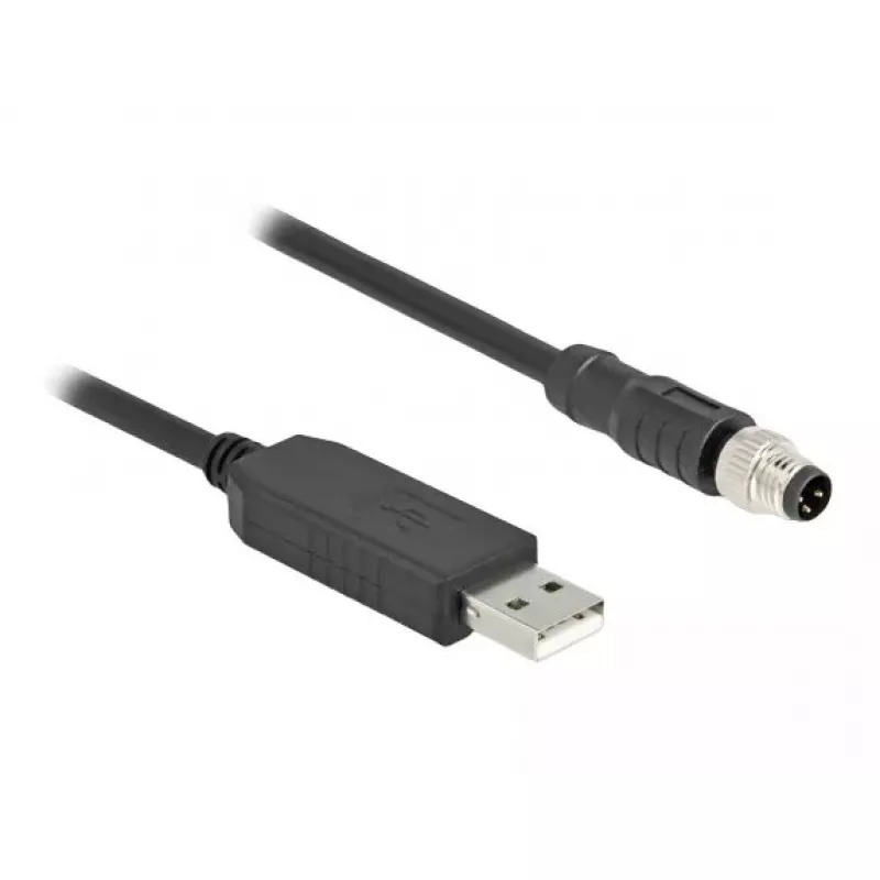 DeLOCK sensorių / pavarų kabelis 1,8 m M8 USB 2.0 Type-A juodas 64258