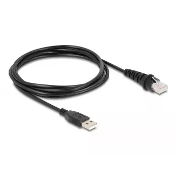 DeLOCK USB brūkšninio kodo skaitytuvas 1D ir 2D laidinis stacionariam montavimui