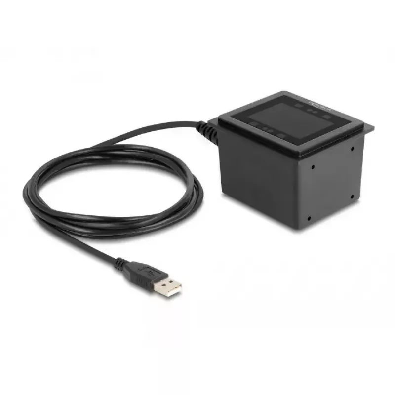 DeLOCK USB brūkšninio kodo skaitytuvas 1D ir 2D laidinis stacionariam montavimui