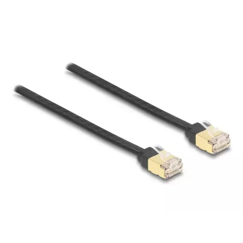DeLOCK RJ45 ištraukiamas laidas Cat.6A STP 1,5 m juodas geltonas