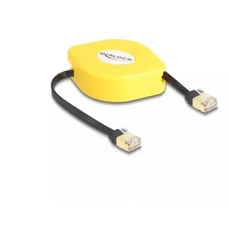 DeLOCK RJ45 ištraukiamas laidas Cat.6A STP 1,5 m juodas geltonas