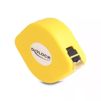 DeLOCK RJ45 ištraukiamas laidas Cat.6A STP 1,5 m juodas geltonas