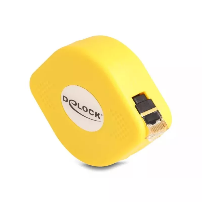 DeLOCK RJ45 ištraukiamas laidas Cat.6A STP 1,5 m juodas geltonas
