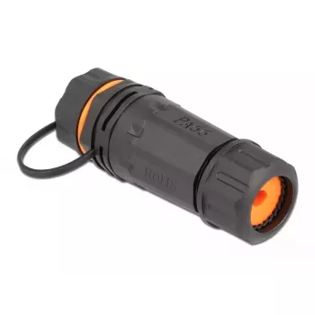 Laido jungtis RJ-45/RJ-45 DeLOCK 86700 juoda oranžinė