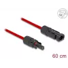 Kabelis DeLOCK DL4 Solar plokščias kabelis kištukas į lizdą 60 cm raudonas 3.3 mm²