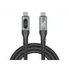 DeLOCK USB 40 Gbps duomenų ir greito įkrovimo koaksialinis kabelis 1 m USB PD 3.1 240 W