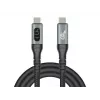 DeLOCK USB 40 Gbps duomenų ir greito įkrovimo koaksialinis kabelis 1 m USB PD 3.1 240 W