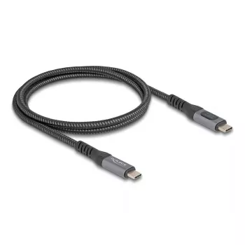 DeLOCK USB 40 Gbps duomenų ir greito įkrovimo koaksialinis kabelis 1 m USB PD 3.1 240 W