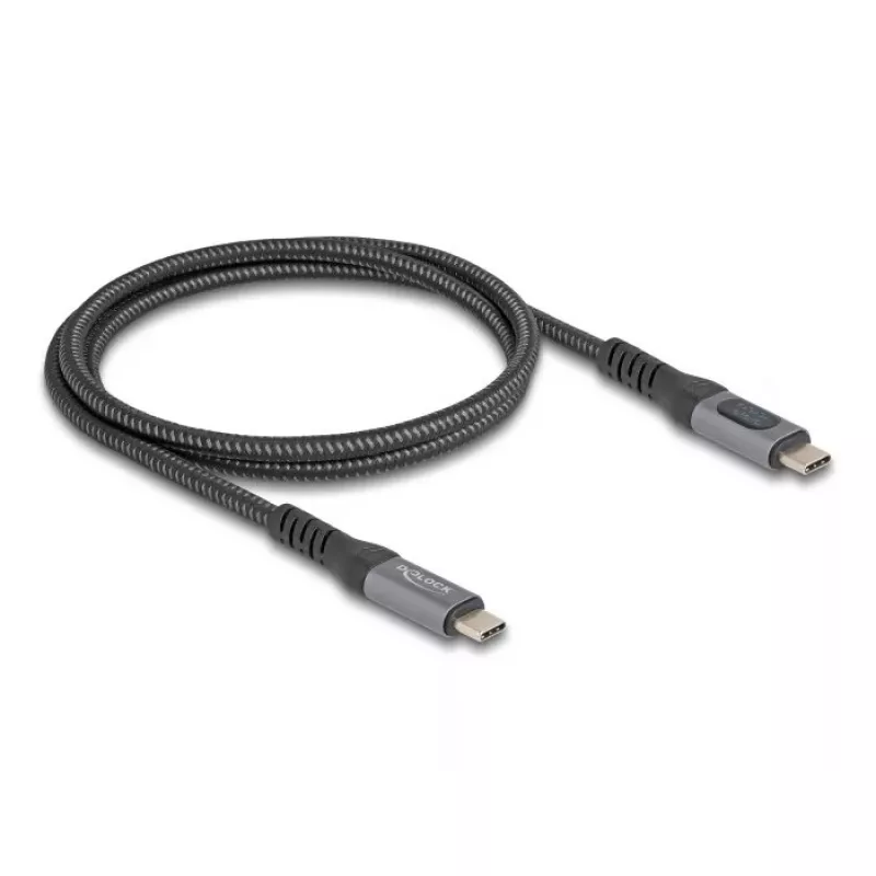 DeLOCK USB 40 Gbps duomenų ir greito įkrovimo koaksialinis kabelis 1 m USB PD 3.1 240 W