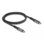 DeLOCK USB 40 Gbps duomenų ir greito įkrovimo koaksialinis kabelis 1 m USB PD 3.1 240 W