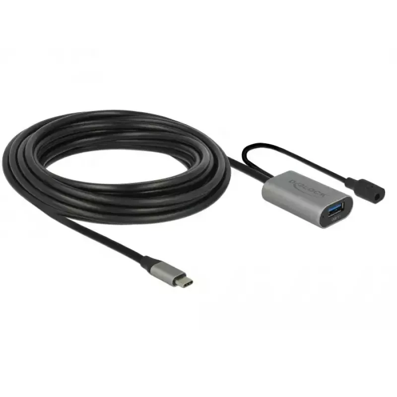 USB kabelis DeLOCK 85391 USB 3.2 Gen 1 5 m USB A USB C juoda pilka