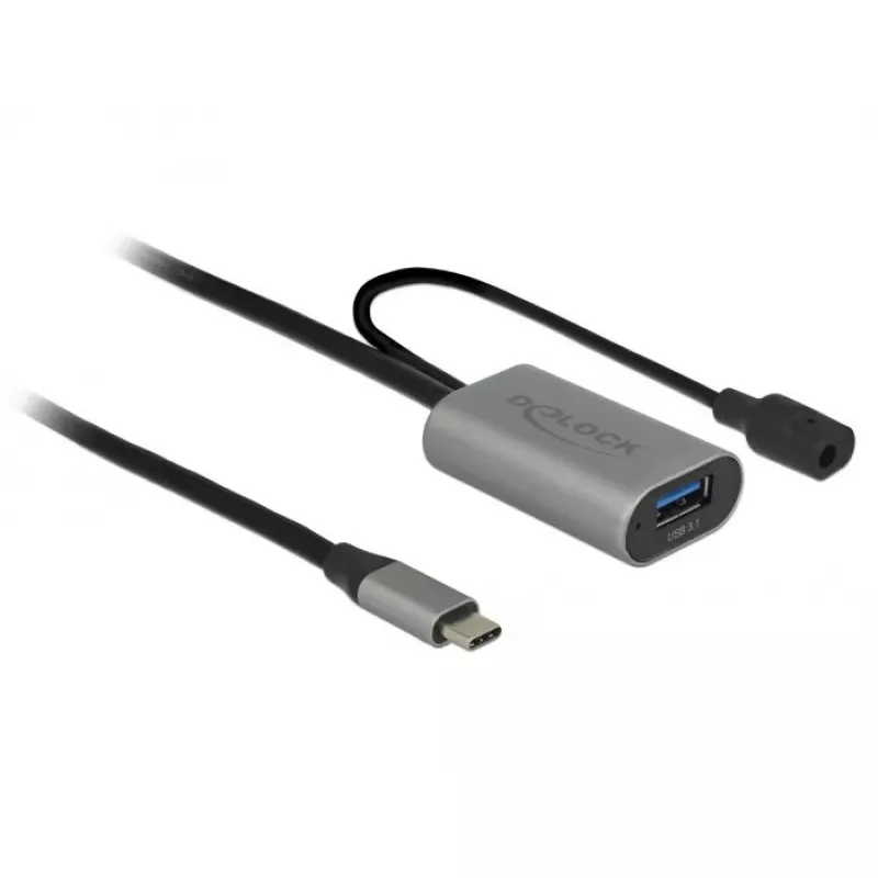 USB kabelis DeLOCK 85391 USB 3.2 Gen 1 5 m USB A USB C juoda pilka