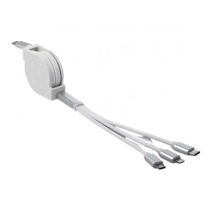 DeLOCK USB Type-C 3 in 1 įtraukiamas įkrovimo laidas Lightning Micro USB USB Type-C 0,98 m