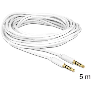 Audio kabelis 3,5 mm kištukas į kištuką DeLOCK 83443 5 m baltas