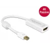 Vaizdo kabelio adapteris DeLOCK 62614 Mini DisplayPort į HDMI Type A Baltas 0,2 m