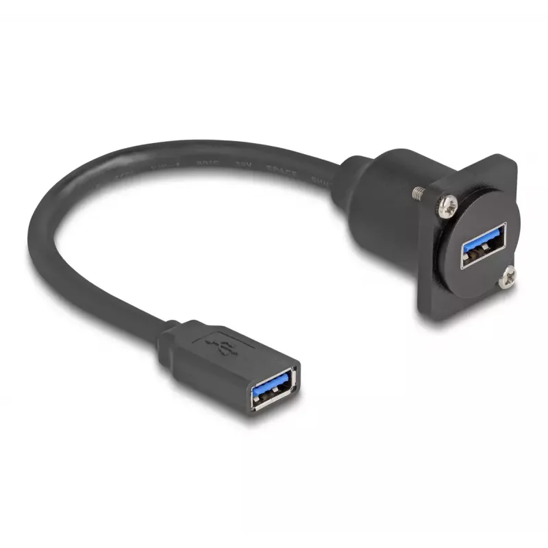 DeLOCK D tipo USB laidas, Type-A moteriška jungtis į Type-A moterišką jungtį, 5 Gbps, 20 cm