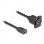 DeLOCK D tipo USB laidas, Type-A moteriška jungtis į Type-A moterišką jungtį, 5 Gbps, 20 cm