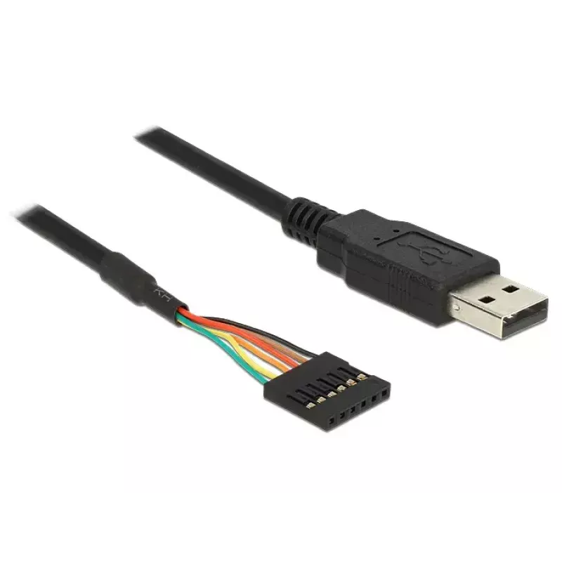 USB laidas DeLOCK 1,8m USB2.0-A/TTL 6-p juodas