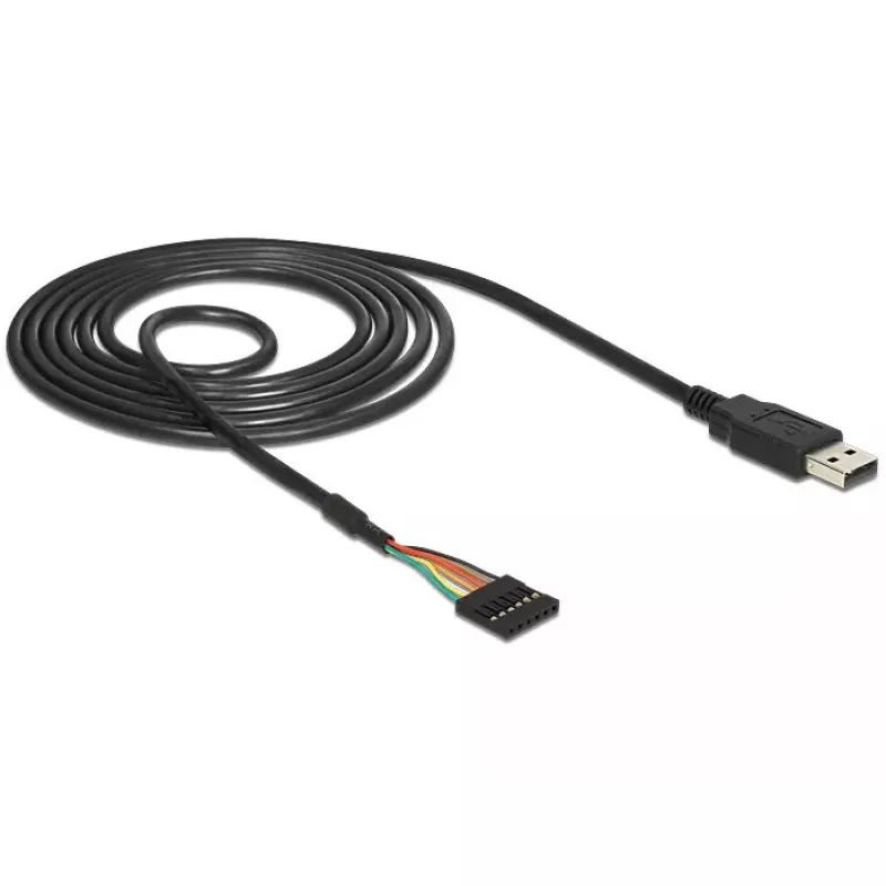 USB laidas DeLOCK 1,8m USB2.0-A/TTL 6-p juodas
