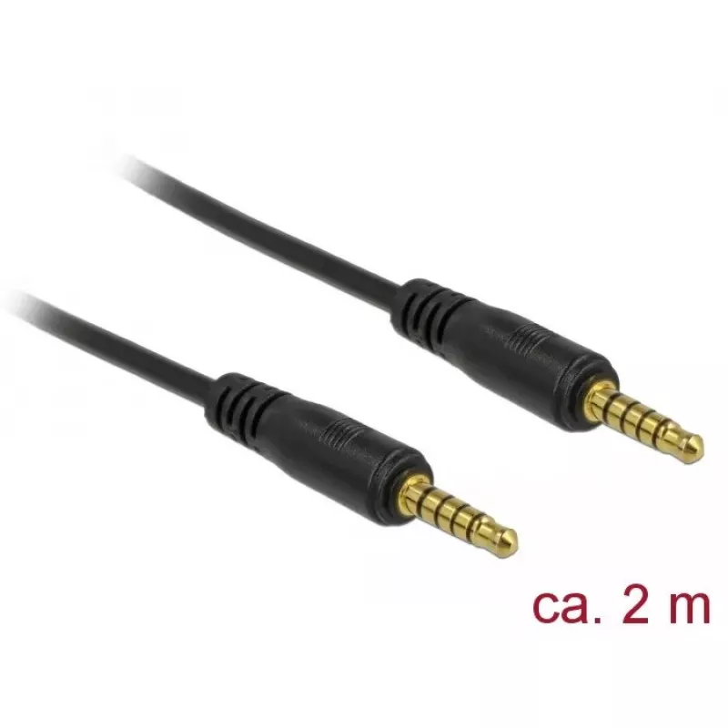 Garso kabelis DeLOCK 85697 2 m 3,5 mm juodas