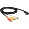 Garo kabelis DeLOCK 84724 1.5m 3.5mm 3 x RCA juodas