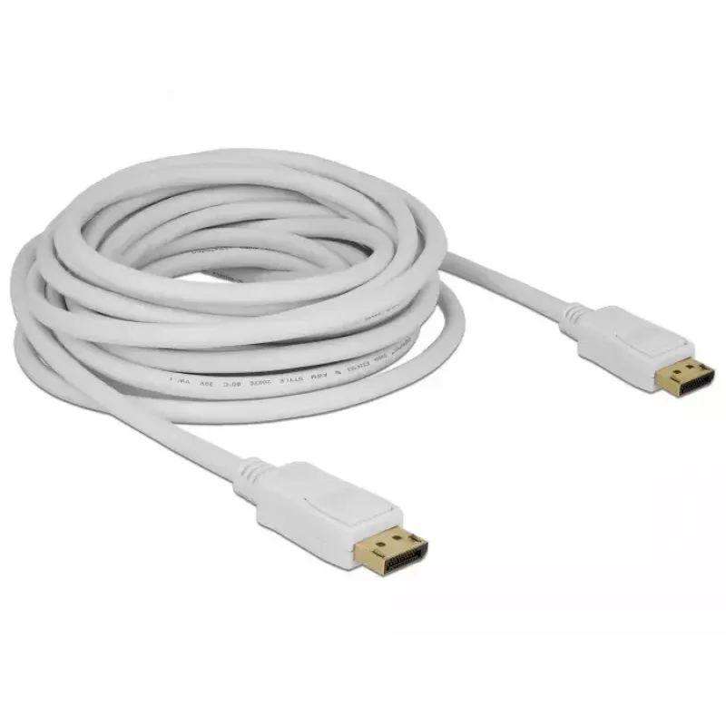 DisplayPort laidas DeLOCK 84861 7 m Baltas