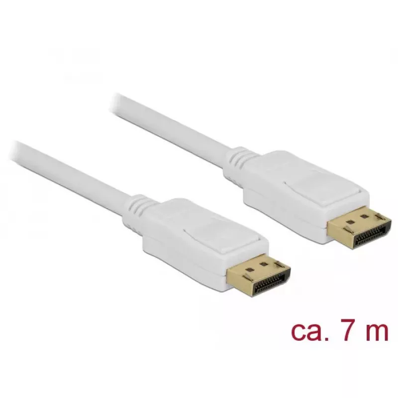 DisplayPort laidas DeLOCK 84861 7 m Baltas